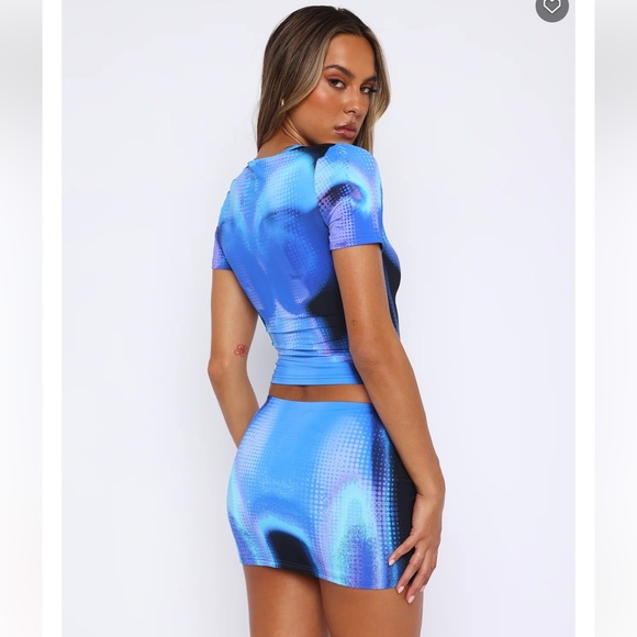 White fox boutique Complicated Baby Tee Milky Way Two-Pieces set - Picture 5 of 14